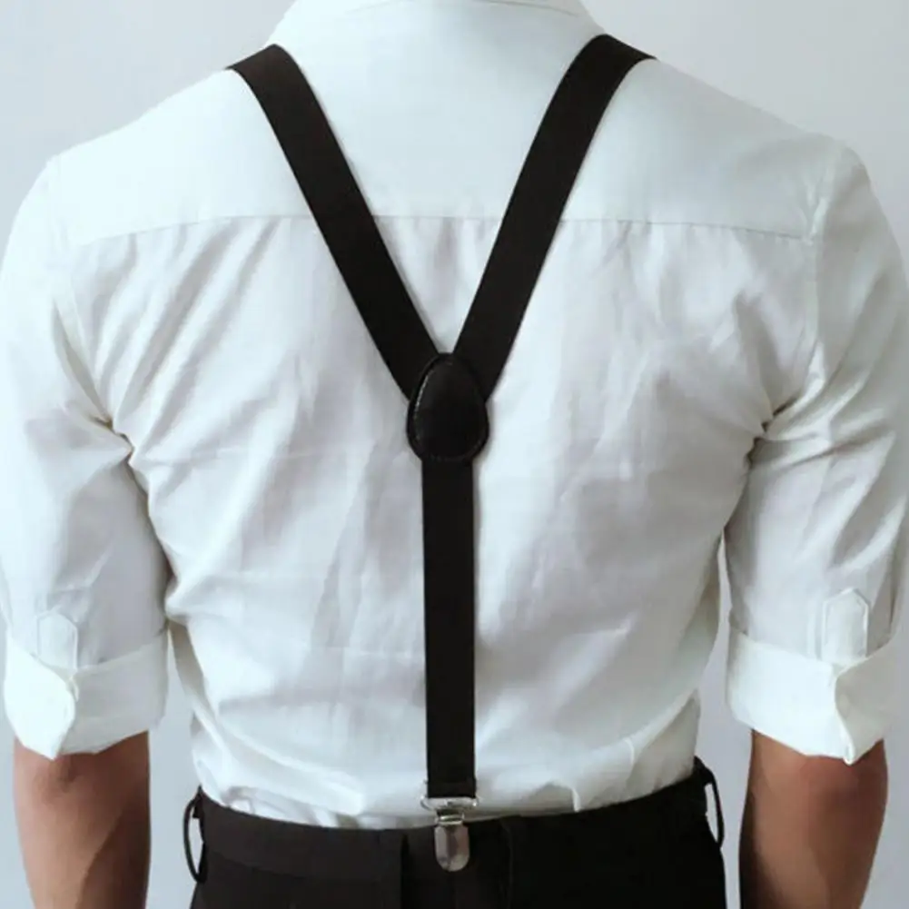 

Great Elastic Fiber with Bow-knot Portable Solid Suspender with Strong Metal Clips Men Suspender Sturdy Construction