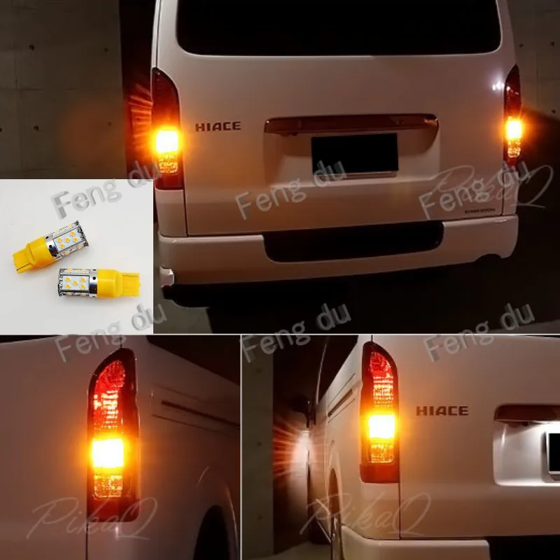 Pair Front Corner Indicators Lights Fit For Toyota Hiace Van RZH/LH 1989-2005 With Bulb