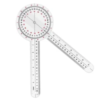 12 Inch Goniometer,Transparent Orthopedic Angle Ruler Plastic Goniometer 360 Degree Spinal Goniometer for Body Measuring 1