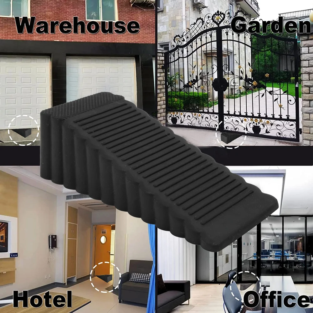 Reusable Rubber Door Plugs Anti-collision Block Wedge Doorstops Door Handle Windproof Rear Retainer door stopper silicone door stopper door stopper bumpers silicone rubber bumpers