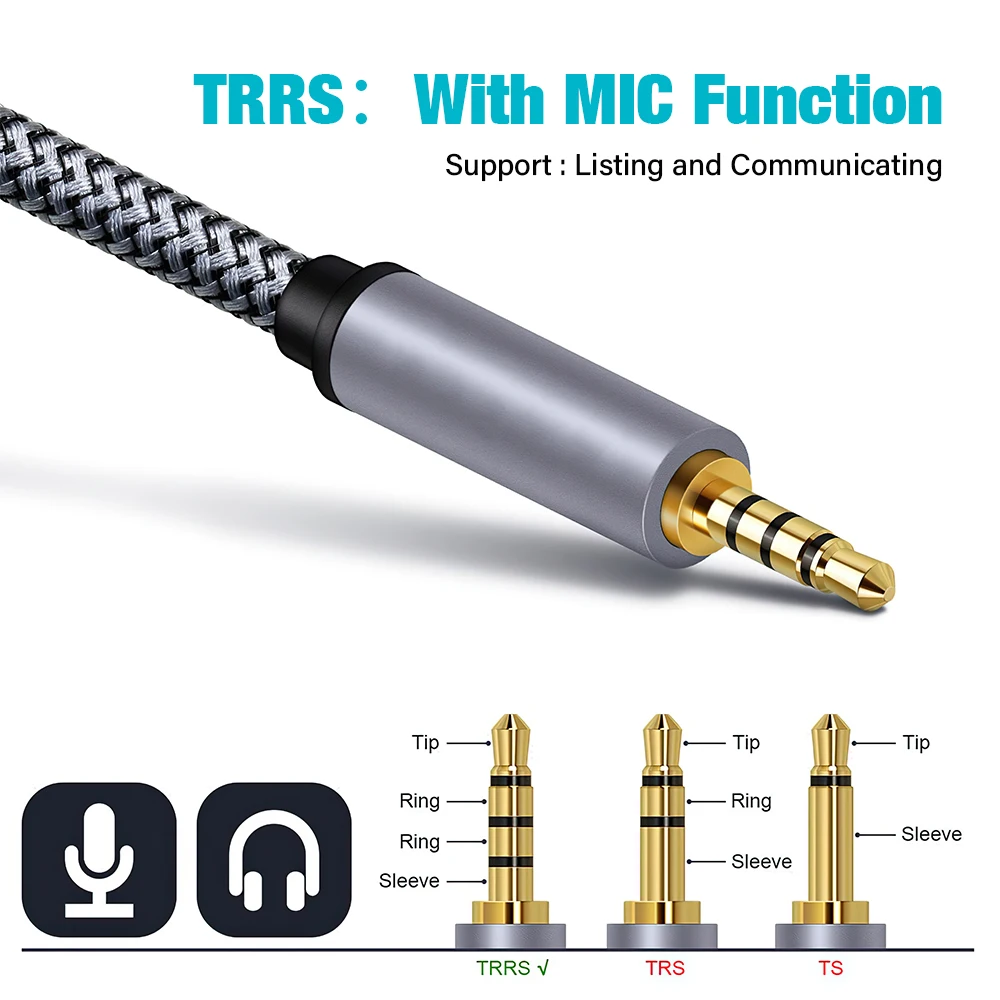 Premium 3.5mm Audio Aux Cable – High-Quality Sound Connection for Headphones, Laptops, Music Players, and Car Audio (Available in 1m, 3m, 5m, 10m Lengths)
