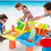Beach Table Sand Play Toys Children Outdoor Games Baby Water Sand Dredging Tools Beach Table Play Sand Pool Set Toy for Kid Gift 1