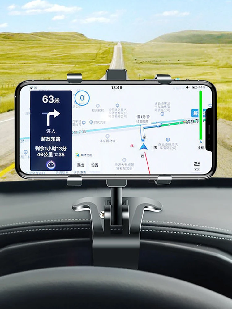 Portable Car Holder Rotatable Multifunction Dashboard/Rearview Mirror/Sun Visor Mount for iPhone Samsung Xiaomi Redmi Huawei