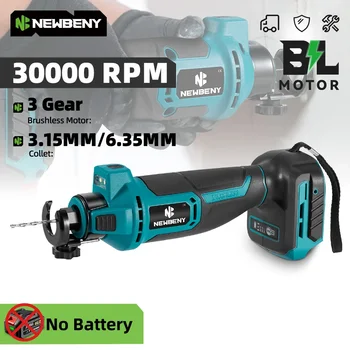 NEWBENY 3 Gears Brushless Electric Drywall Cut Out Tool Cutting Woodworking Drywall Sheetrock Tools For Makita Battery Pin 1