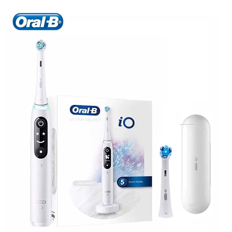 Oral-B Io Series 7 Spazzolino Elettrico Sonic Clean Teeth Con 2 Testine 5 Modalità Intelligenti Con Sensore Di Pressione Spazzolino Da Denti