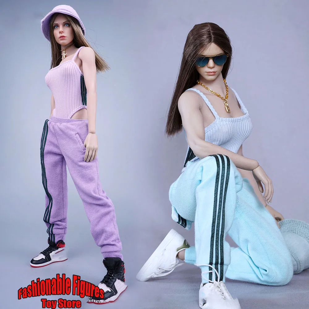 

Sa Toys 1/6 Women Soldier Jumpsuit Fisherman Hat Sportswear Harlan Leggings Casual Pants Set For 12Inch Action Figure Body