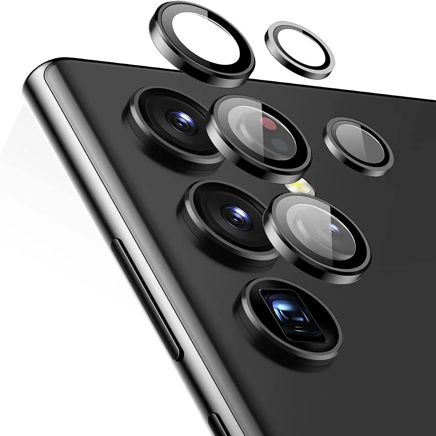 

2022 закаленное стекло для объектива камеры для Samsung Galaxy S22 ультра кольцо для объектива Защитное стекло для S22Ultra пленка для объектива Чехол черный серебристый