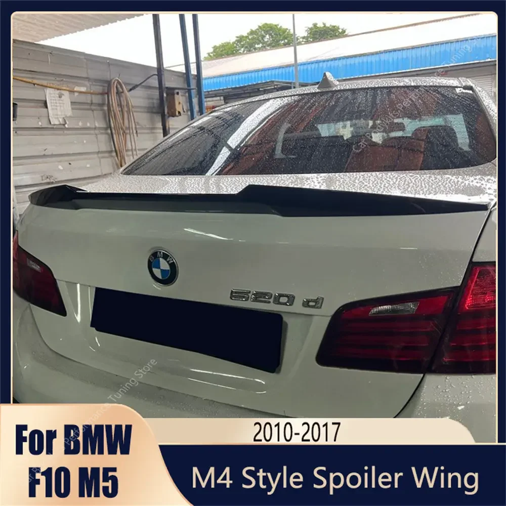

M4 Style Spoiler For BMW F10 Rear Trunk Spoiler Wing Series 5 520d 530i 530d M550i M5 Spoiler Caps Bodykits Tuning 2010-2017