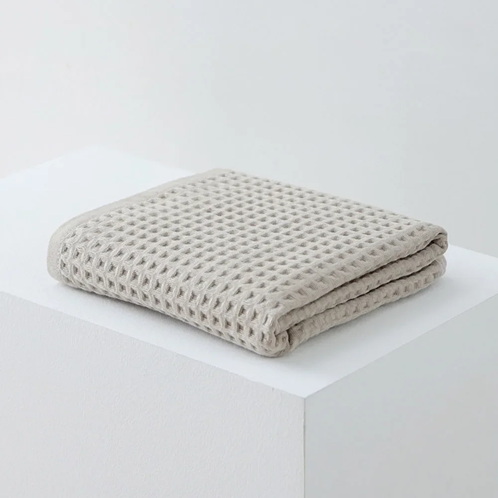 3pcs Cotton Bath Towel Waffle Weave Soft Highly Absorbent Bathroom Washcloth For Adult Children Home Bathroom Supplies