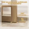 2-Tier Solid Wooden Circle Coffee Table for Living Room, Circular Rustic Farmhouse Coffee Table with Storage Shelf 6