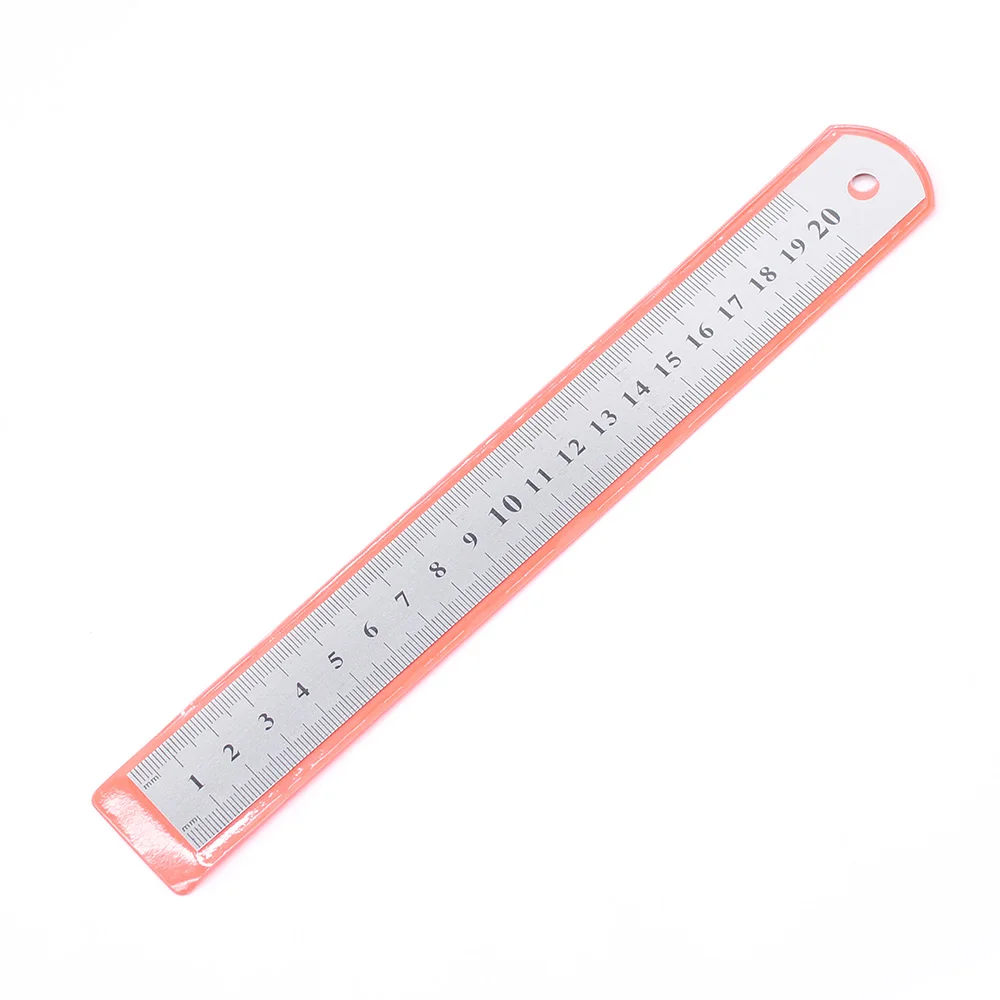 Stainless Steel Ruler Straight Ruler Metal Ruler 1PCS 20cm 8 Inch Straight Ruler Precision Stainless Steel Metal Ruler Double-sided Learning Office Stationery