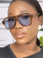 Lunettes de soleil rétro à double pont pour femmes, de marque, nouvelle mode, verres dégradés personnalisés, lunettes pour hommes, protection UV400 3