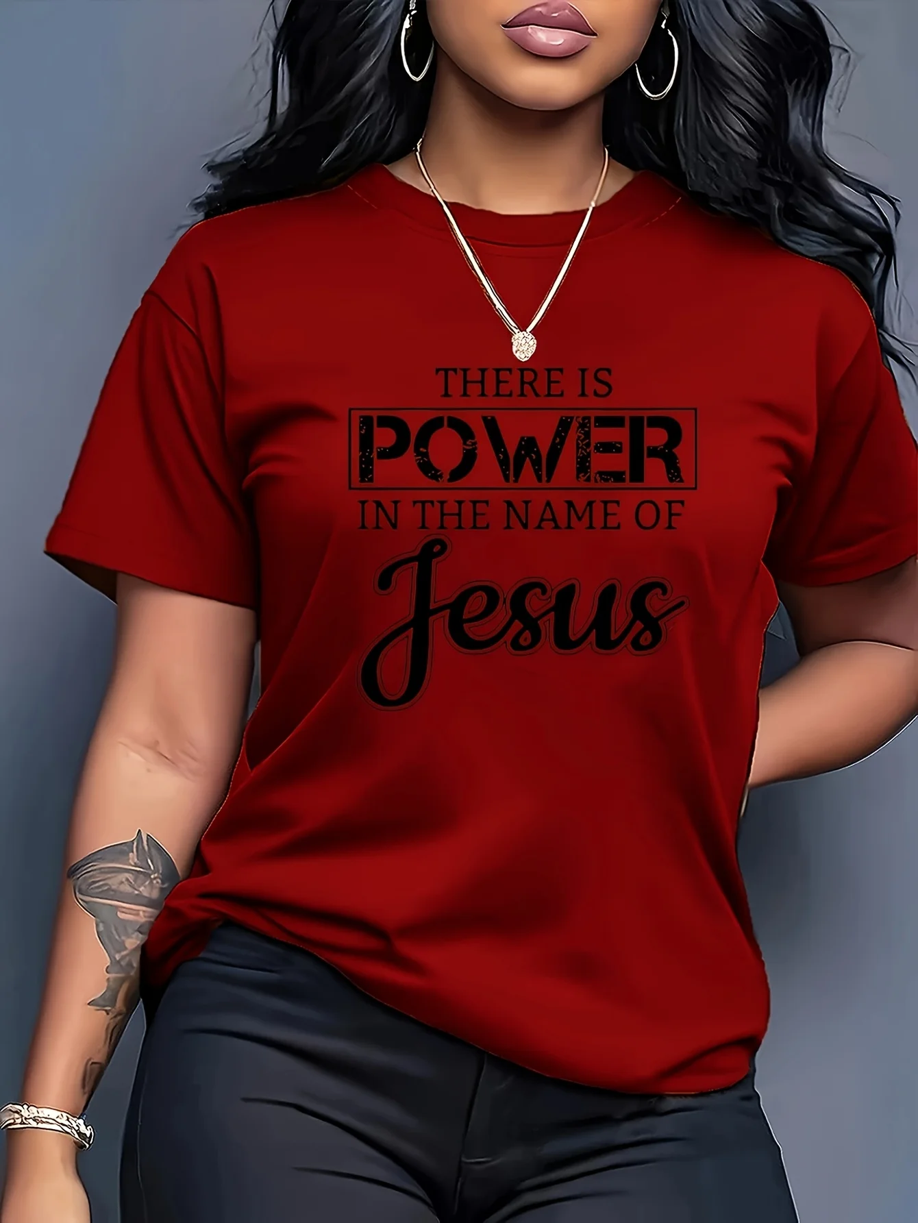Fashionable Letter Cartoon Print Women'S Round Neck T-shirt Simple Design Comfortable And Breathable Suitable For Daily Leisure 1