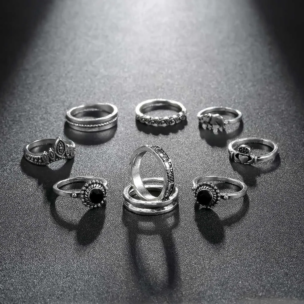 Meyfflin Vintage Knuckle Ring Set für Frauen Mode Anel Aneis Bague Femme Stein Midi Finger Ringe Boho Schmuck 10 teile/satz – Detail 27