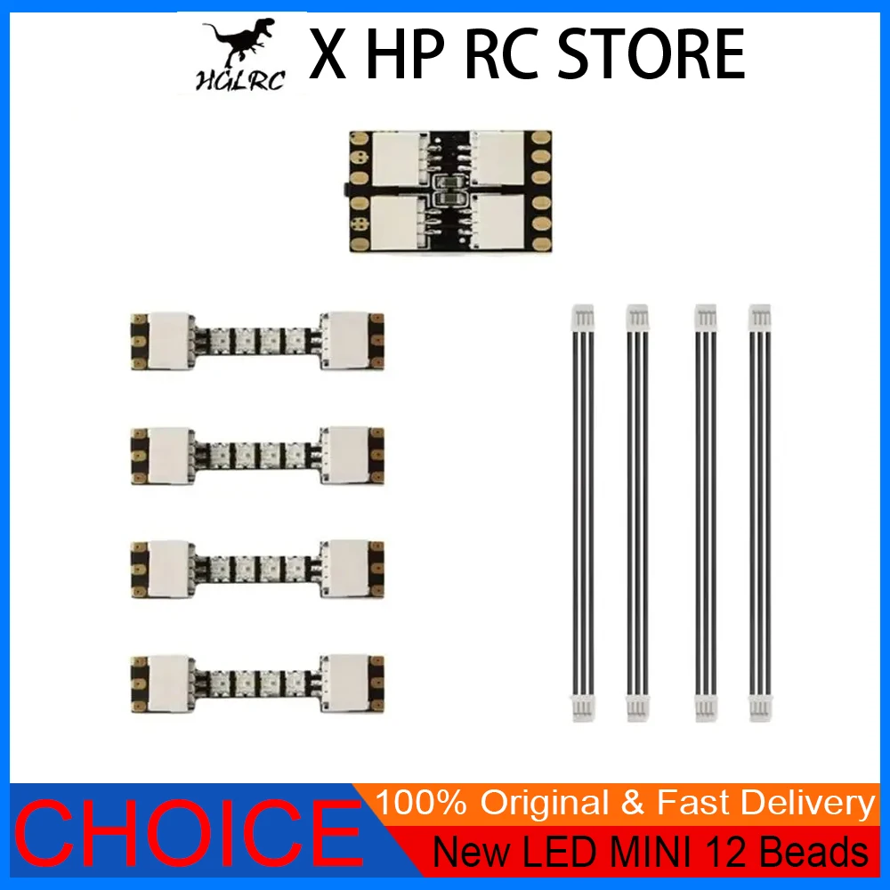 Kit LED HGLRC RGB 2020 + Contrôleur Pour Modélisme RC - 38mm & 25mm - Compatible 2-6S - Neuf