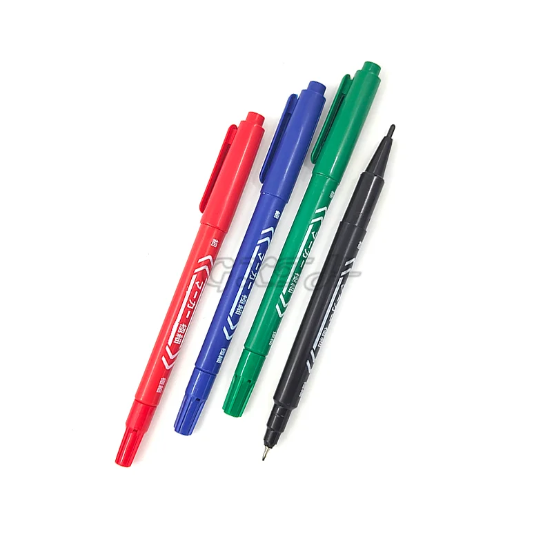10pcsTwinTipMarkerPenWaterproofOilyGraffitiHookLinePenNon