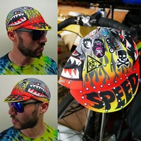 HIZOKU Cycling Caps Sawtooth Shark Floral Print Bike Hat One Size Fits Most 1