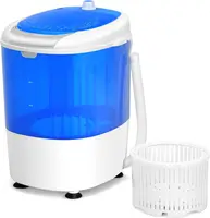 GX24977-PE, Mini Washer and Spinner Combo, 5.5lbs, Semi-automatic Compact Laundry Apartment Dorm RV Portable Washing Mac 1
