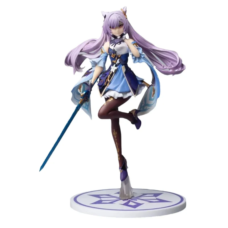 

27cm Genshin Impact Figure Keqing PVC Beauty Girl Model Collection Simulation Game Action Figurine Doll Desktop Gift for Kids