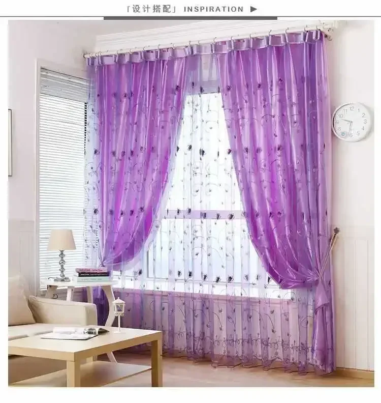 

20923-STB-Blackout Luxury Custom Velvet Purple Flannel Door Window Curtain Decor