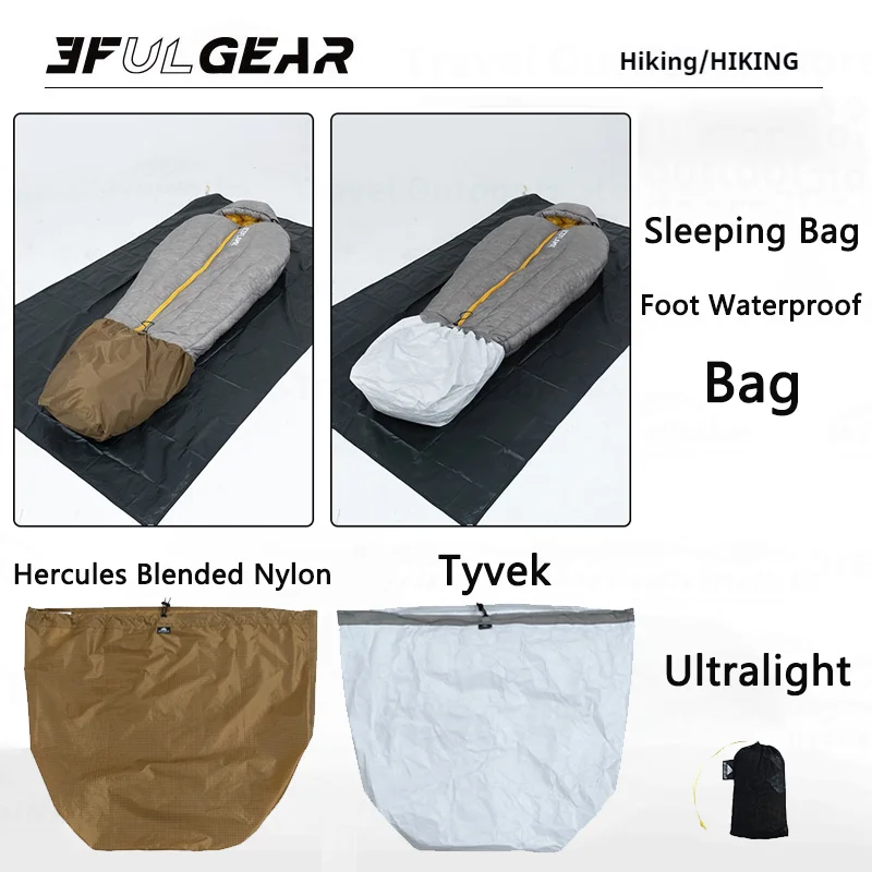3F UL GEAR Sleeping Bag Foot Waterproof Case Ultralight Hercules Blended Nylon/Tyvek Fabric for Camping