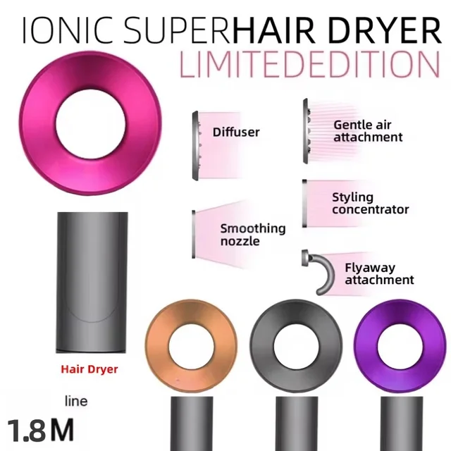 Home Super Electric Hair Dryer 220V Leafless Hair Dryer Professional Hair Care Styling Diffuser Super Ion 5 in 1 Hair Dryer
