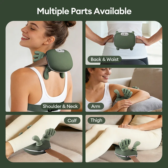 4D wireless neck and shoulder kneading massager