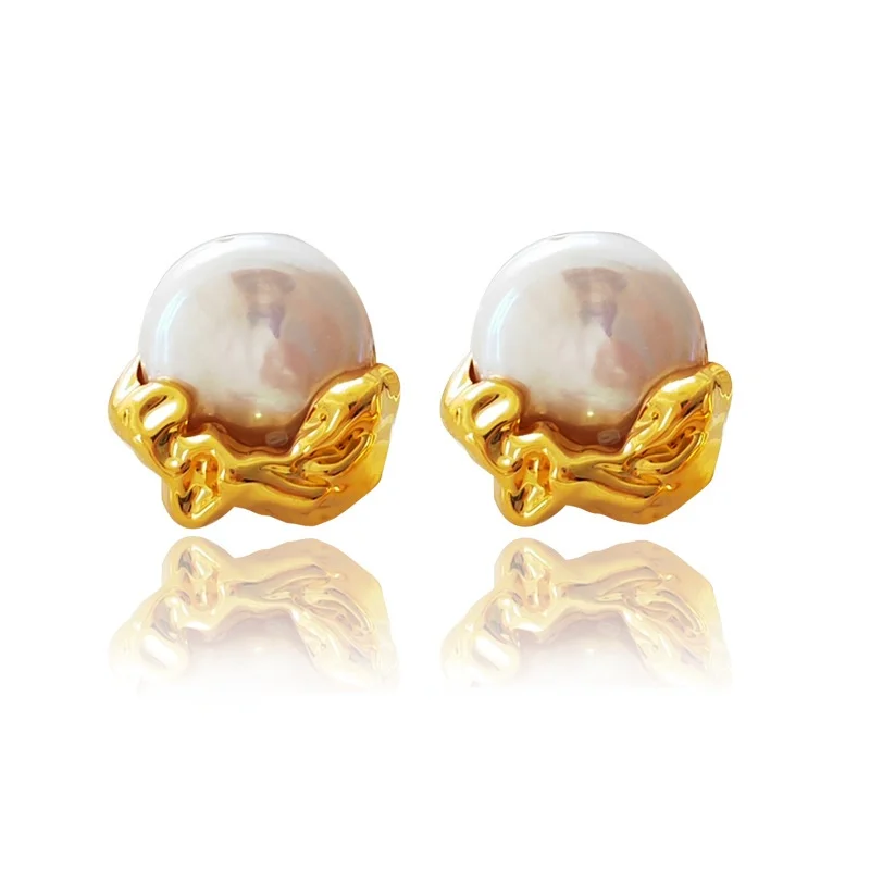 

Vintage Irregular Natural Pearl Stud Earrings Jewelry for Women 2021 Piercing Woman Earring Accessories Bijouterie Female Gift