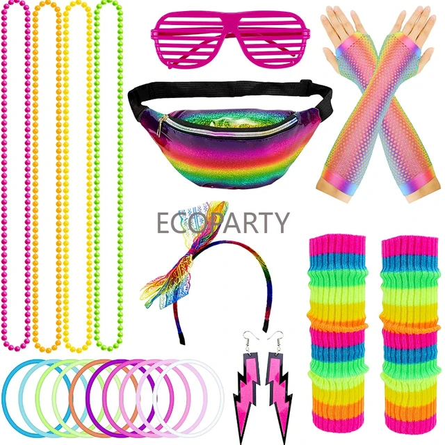 Dreamtop 80s Accessories for Women 80s Costume Accessories for Women 80s  Headbands 80s Neon Leg Warmer Neon Accessories - AliExpress