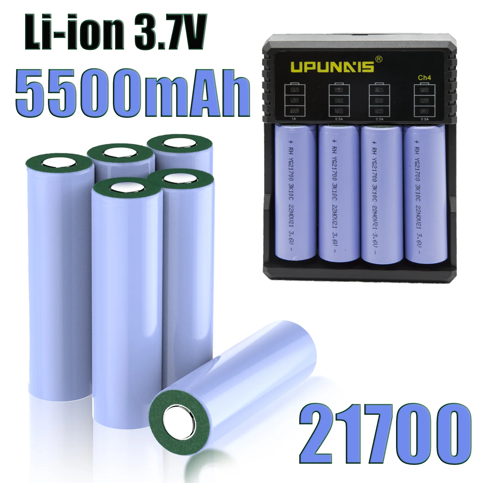 3.7V 21700 5500Mah 35A Agli Ioni Di Litio Ad Alta Corrente Per Cacciavite A Batteria Ricaricabile Ev Bicicletta Elettrica Per Auto Bateria 21700