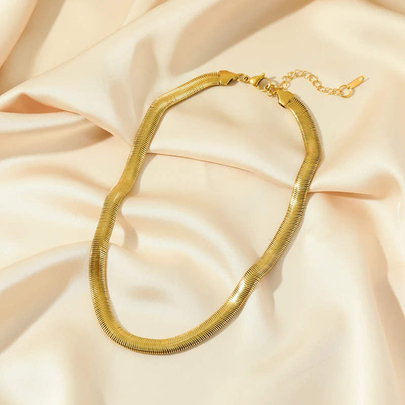 FOCALOOK Bracciale da Donnaa Elastico a Catena Serpente