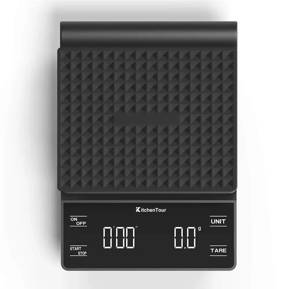 타이머가 있는 커피 체중계, 디지털 다기능 계량 체중계, 드립 에스프레소 체중계 LCD 디스플레이, 주방 도구, 3kg/0.1g