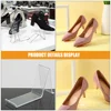 4 Pcs Shoes Retail Shop Display Rack Sandals Store Stand High Heel Transparent Acrylic Clear Shelf 2