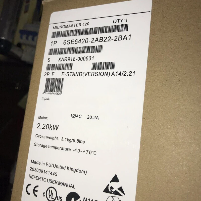 Muslimaster Micromaster 420 Dotato Di Filtro Di Classe A 6 Se6 420-2Ab22-2Ba1 Nuovo In Scatola