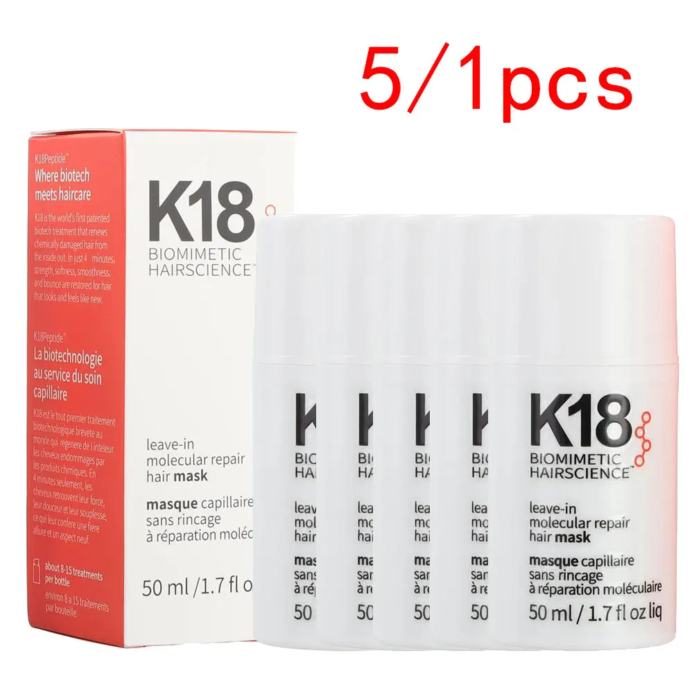Hair Mask K18 Leave-In Molecular Keratin Repair 5/1pcs For Hair and Scalp