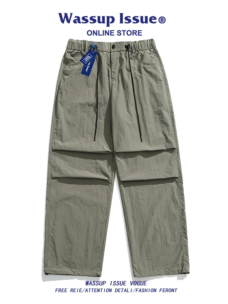

WASSUP ISSUE Parachute Suit Casual Pants