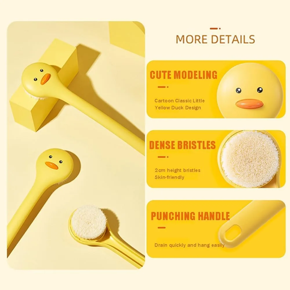 1pcs Long Handle Silicone Bath Brush, Soft Bristle Exfoliating Back Scrubber, Durable Easy Clean Home Shower Tool, Hygienic Material, Spa Essential 7