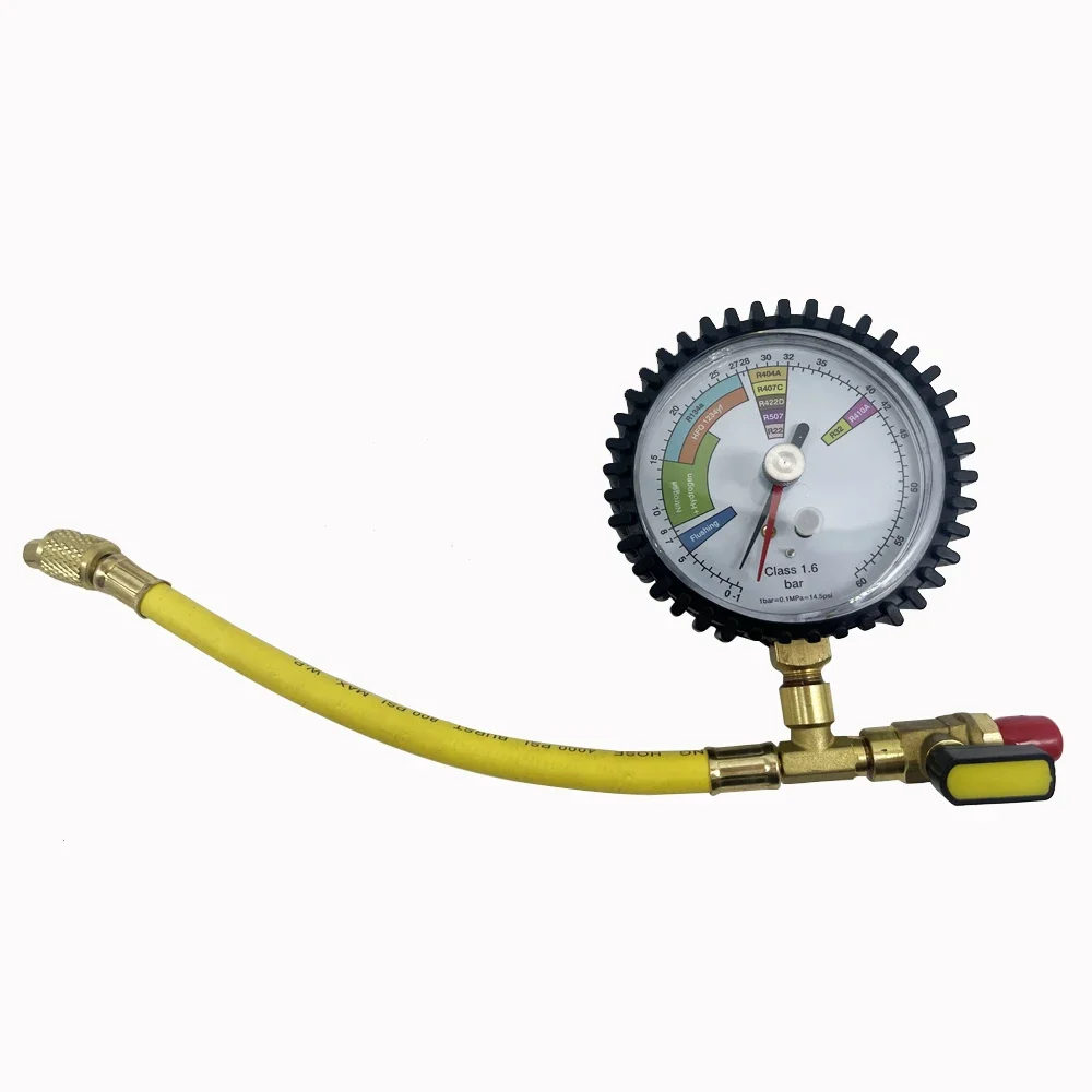 Nitrogen Pressure Gauge Tester for Air Conditioning Refrigerant Car HVAC System R134a R22 R407C R410A R404A R507 R32