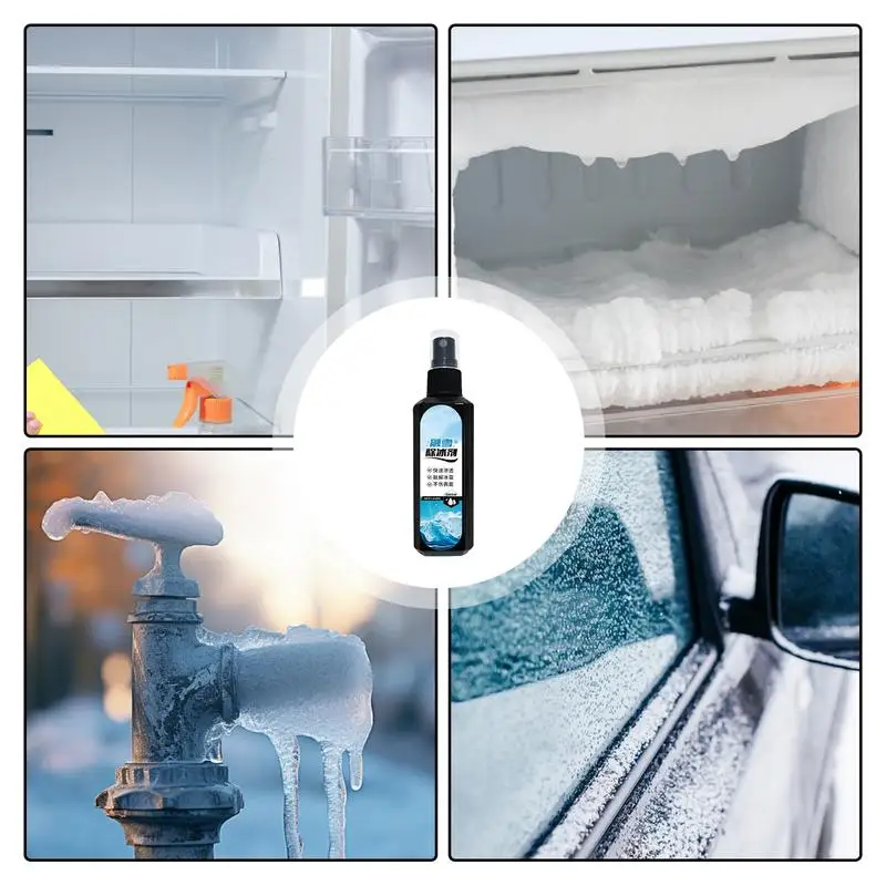 Car Glass Deicing & Anti-Freeze Spray Auto Windshield Deicing Spray 100ml Deicer For Car Windshield Multi-Purpose Ice Remover