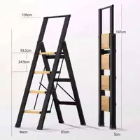 Aluminum Alloy Ladders Folding 2/3/4 Step Stools Herringbone Ladder for Home Thickened Telescopic Staircase T  Multifunctional 6