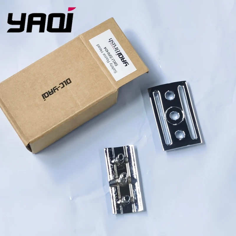 2026 YAQI 프로페셔널 크롬 컬러 스캘럽드 바 더블 엣지 안전 면도기 헤드..