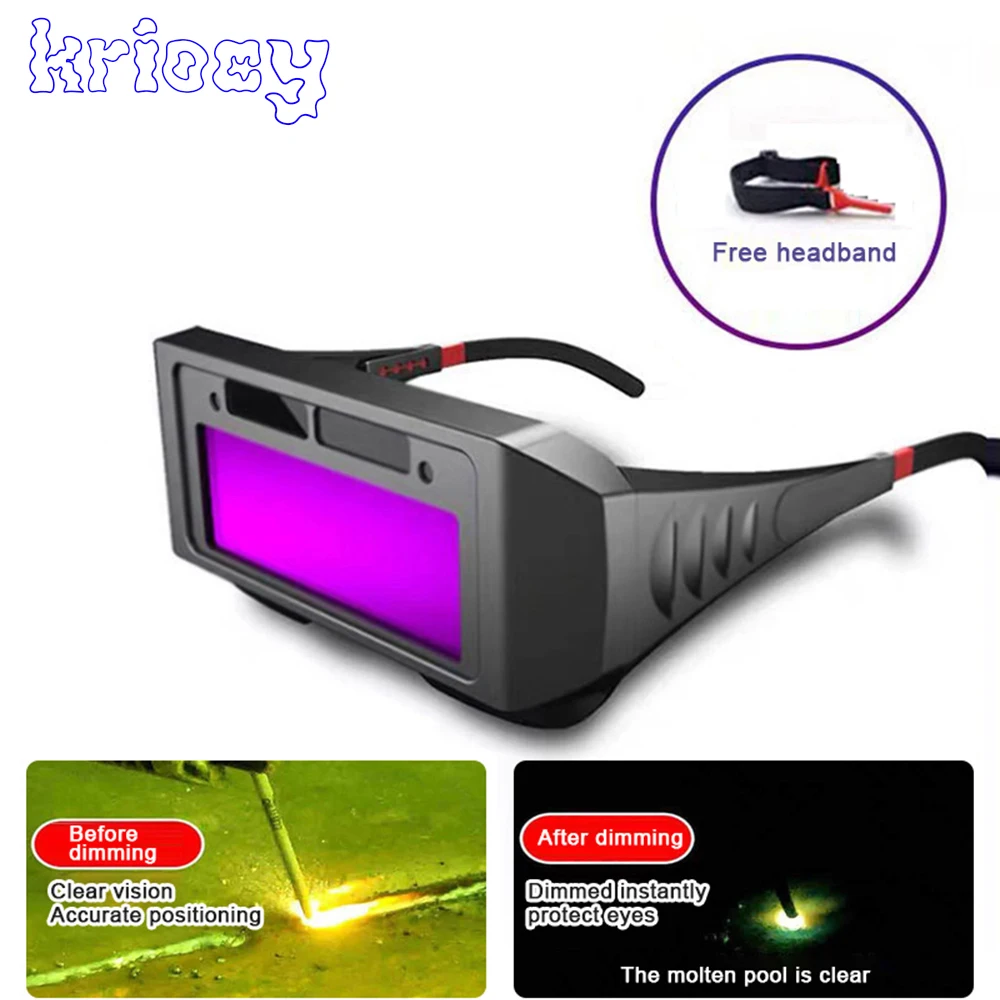 Welding Goggles Auto Darkening Welding Helmets Automatic Light Change Anti-Eyes Shied Solar energy Eyes Glasses