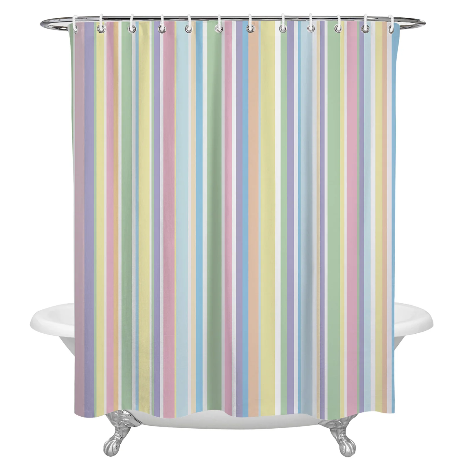 

Color Vertical Stripes Waterproof Shower Curtain Bathroom Fabric Polyester Shower Curtains Bath Decor Curtain