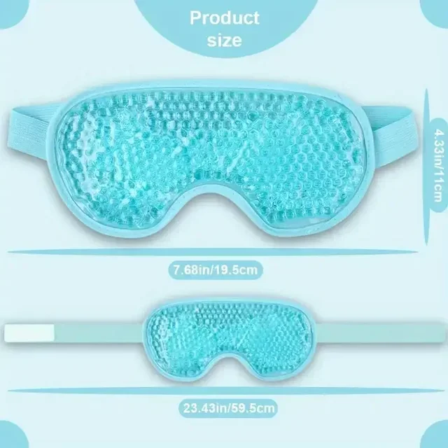 PVC Eye Mask Cooling Eye Mask Hot Cold Compress Gel Beads Eye Mask for Puffy Eyes Dark Circles Reduce Eyes Dry Sleep Eyes Mask 2