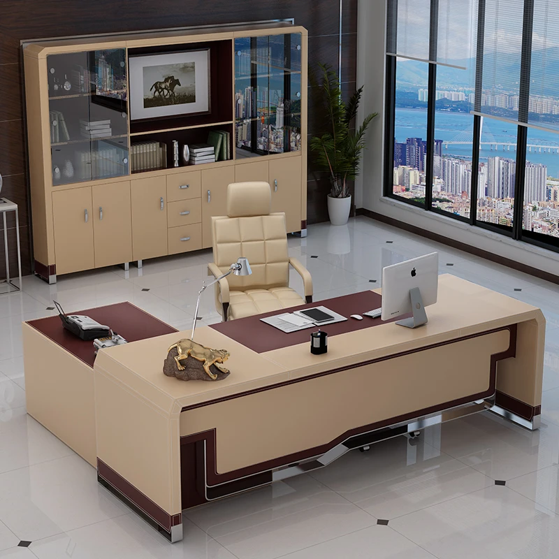 Meeting Desktop Office Desks Reception Luxury Standing Executive Workbench Writing Modern Scrivania Con Cassetti Home Furniture