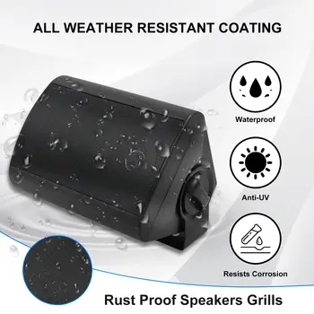 Herdio 4 Inch Outdoor Speaker Passive 400W Wireless Stereo Subwoofer Music Full Range Audio Bass Loudspeaker For Home Theater 2