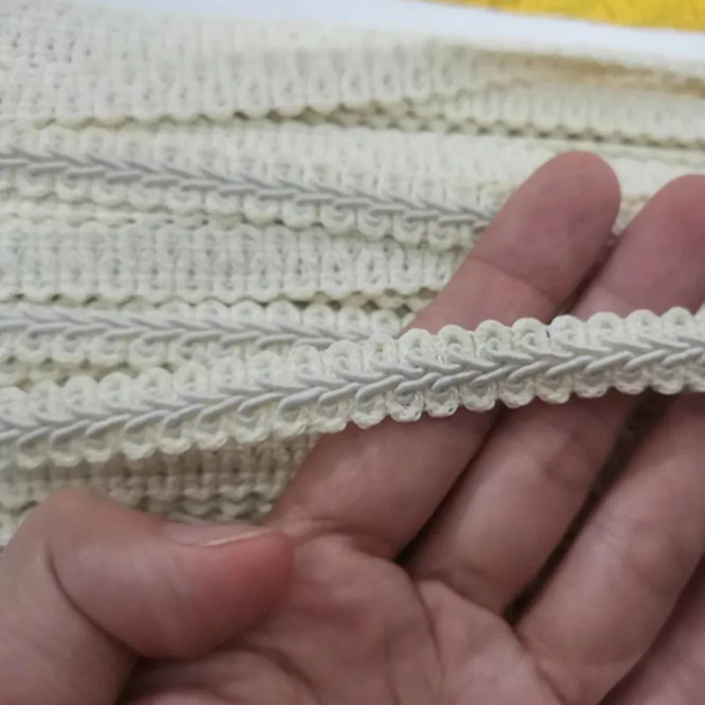 1M Beaded Lace Fabric Gold Silver Ribbon Embroidery Lace Fabric Cotton Trim Collar Laces Wedding Dress cinta encaje KG05