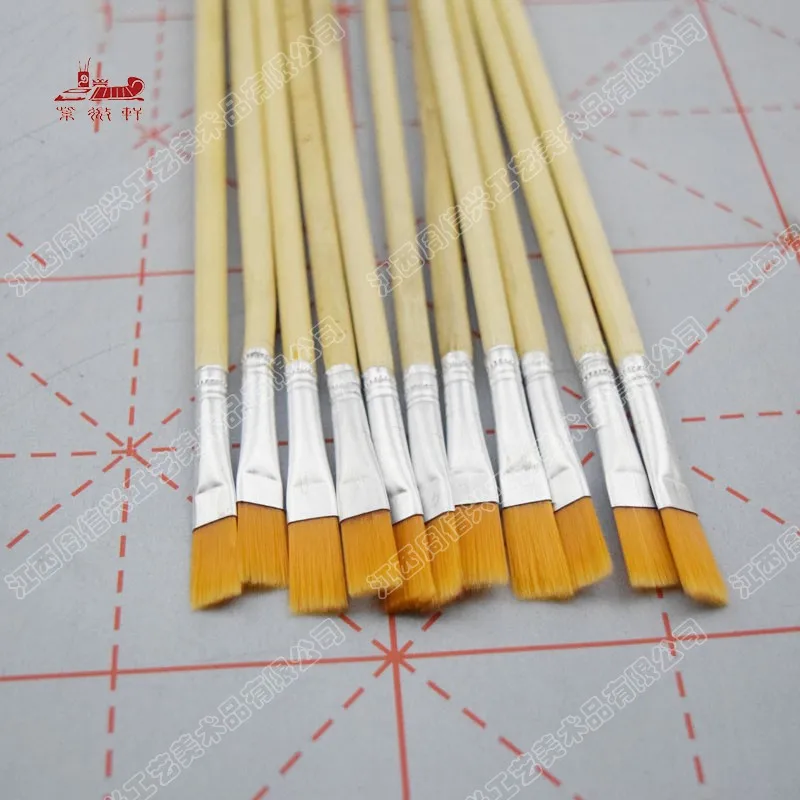 12 stuks verfborstels nylon schilderborstels groot medium klein, kunstenaar platte verfborstel schilderij gereedschap borstel penseel kunstenaar set voor acryl olie aquarel 12 stuks verfborstels nylon schilderborstels groot medium klein, kunstenaar platte verfborstel schilderij gereedschap borstel penseel kunstenaar set voor acryl olie aquarel
