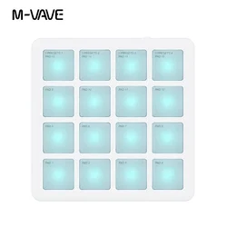 Portable Wireless MIDI Controller with 16 Pads for Percussion and DJ Music Arrangement (SMC-PAD Pocket)