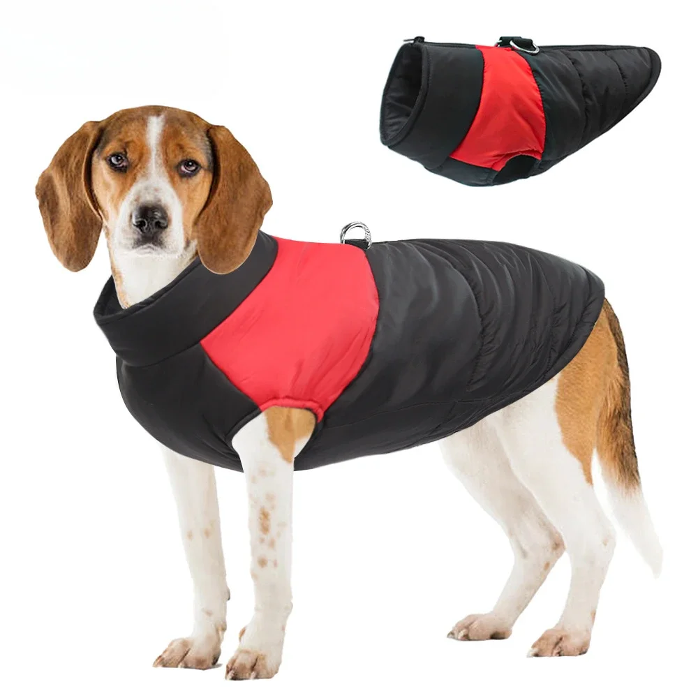 

New Pet Clothes Warm in Winter Pet Clothes Big Dog Cotton-padded Clothes Can Pull Dog Clothes.